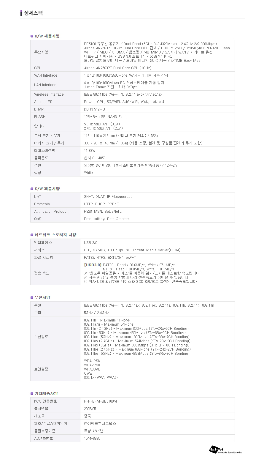 ipTIME BE5100M 제품 최종 요약 및 장점 강조 마무리 이미지