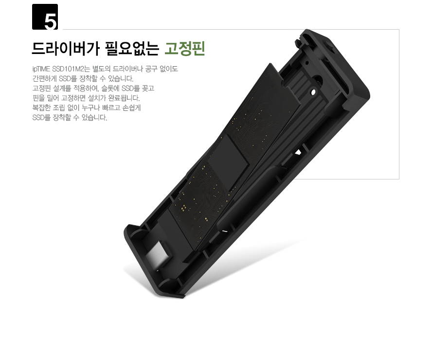 아이피타임 SSD101M2 SSD 케이스 열 방출 및 안정성 설명 GIF