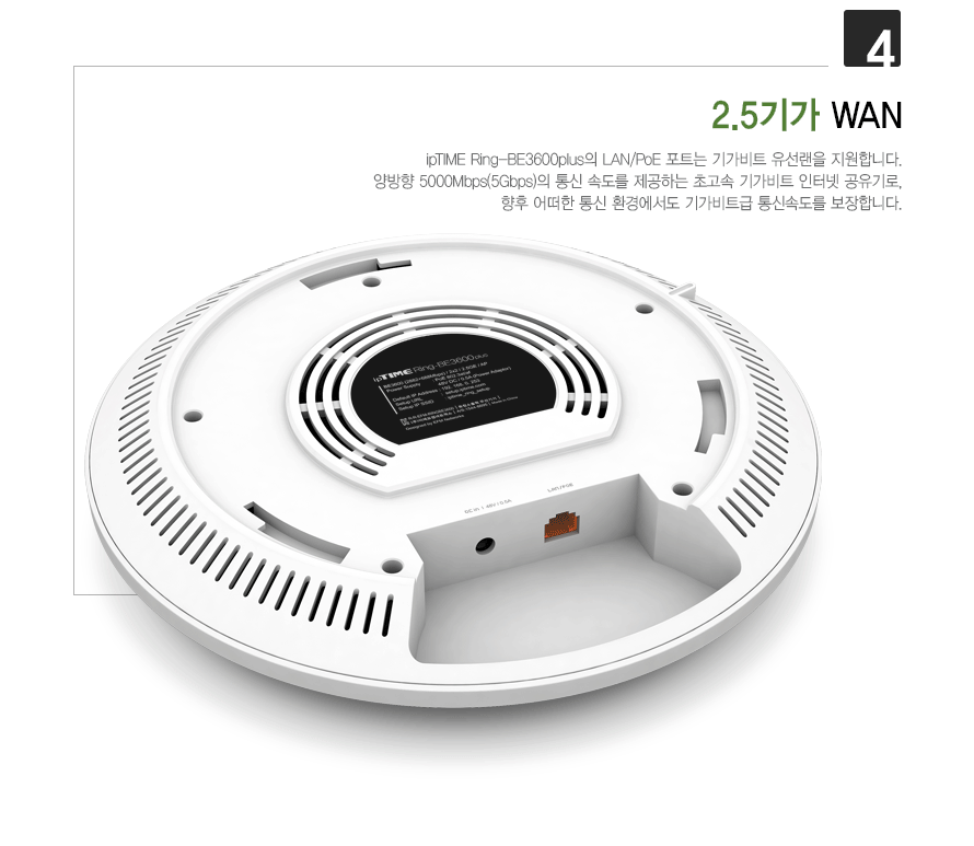 ipTIME RING-BE3600 PLUS 듀얼밴드 5GHz 2.4GHz 지원 GIF