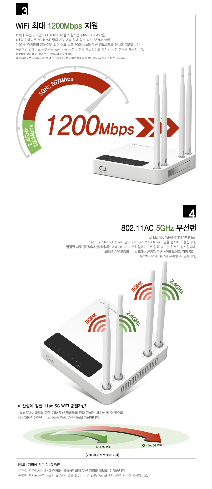 ipTIME A604SR 4포트 100Mbps 유선 속도
