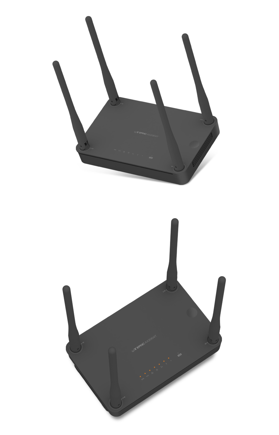 아이피타임 AX2004T 무선 공유기 후면부 디테일 이미지