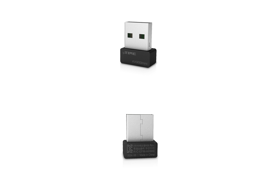 아이피타임 AX900mini USB 랜카드 컴퓨터 연결 모습