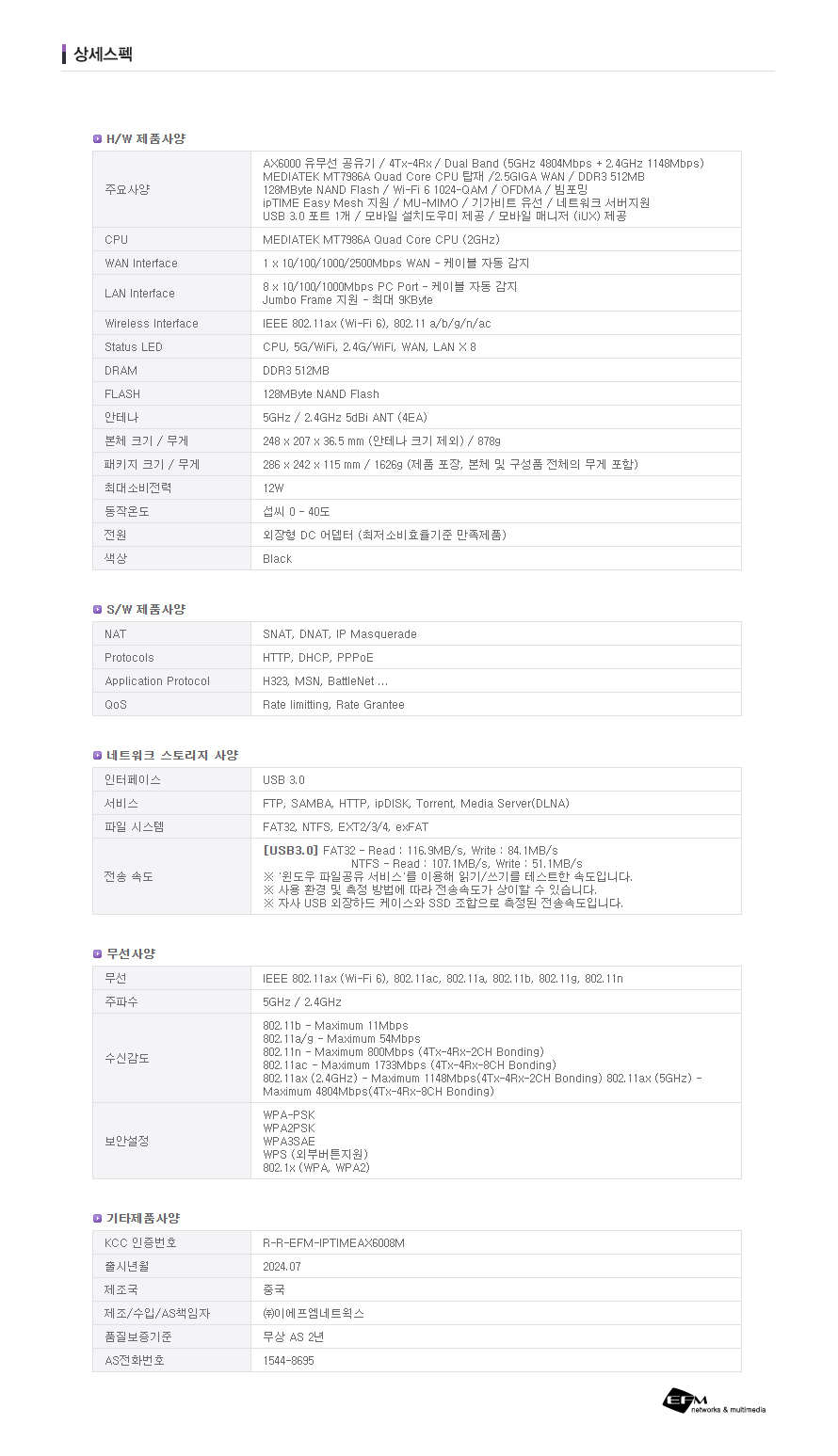 아이피타임 AX6000 유무선 공유기 AX6008M 설명 이미지33