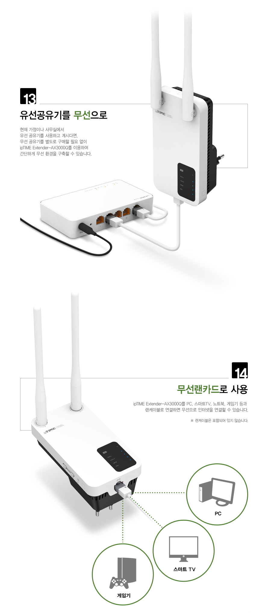 아이피타임 Extender-AX3000Q 디자인 디테일 이미지