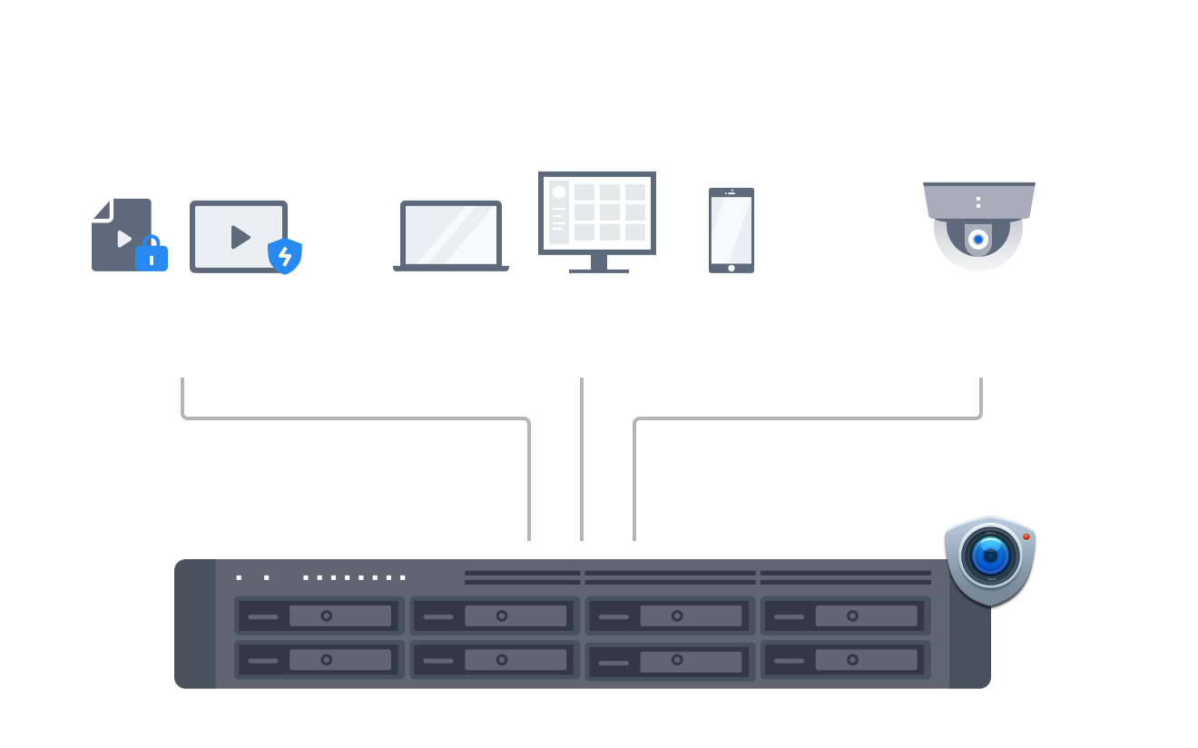 Synology Surveillance Station 감시 시스템 일러스트