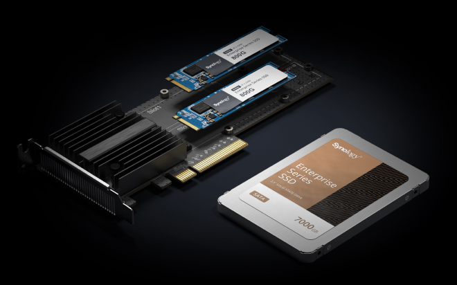RS3626xs M.2 NVMe 확장 카드 및 SSD
