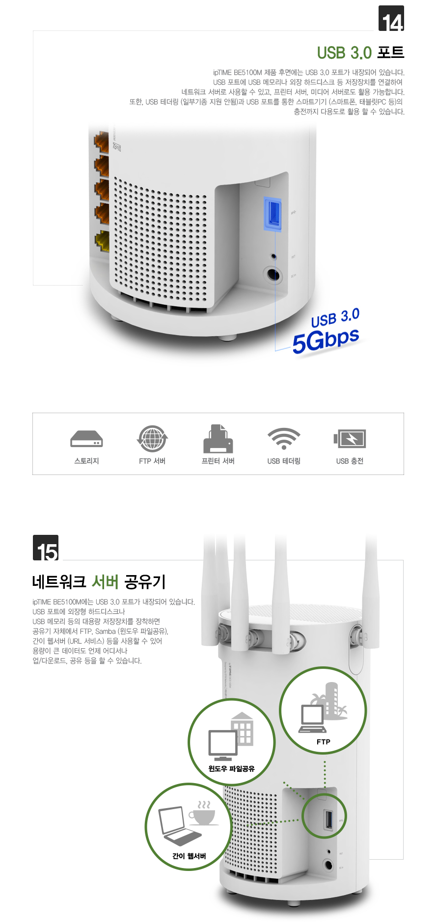 Mesh 구성 예시 이미지: 여러 공유기 연결