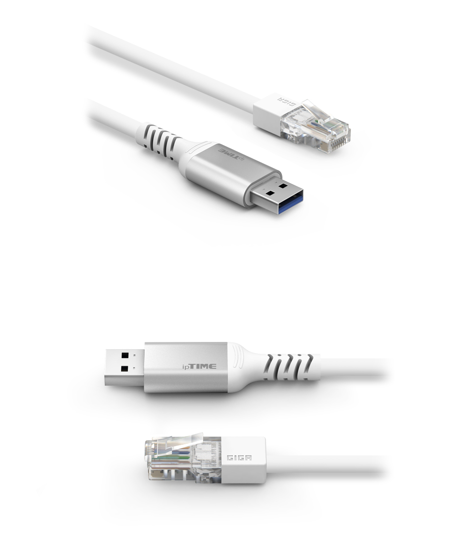 아이피타임 U2LAN 노트북 연결 사용 예시 이미지