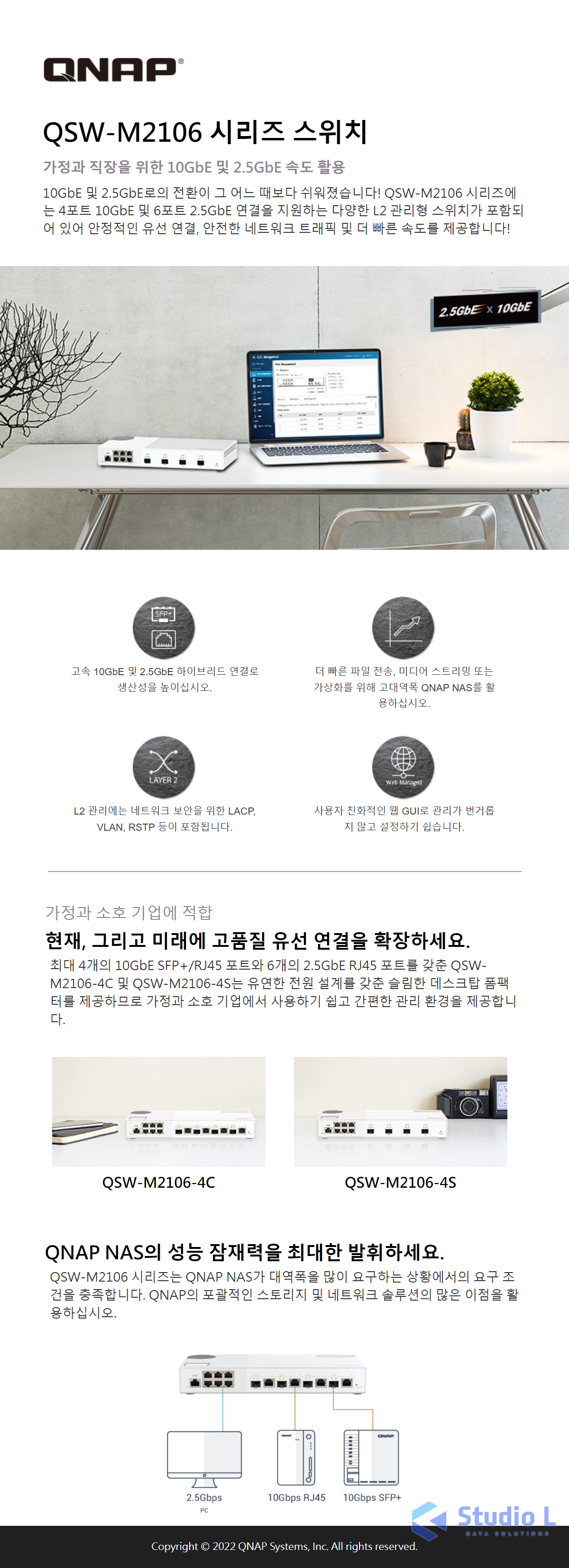 QNAP QSW-M2106-4S 제품 설명 이미지