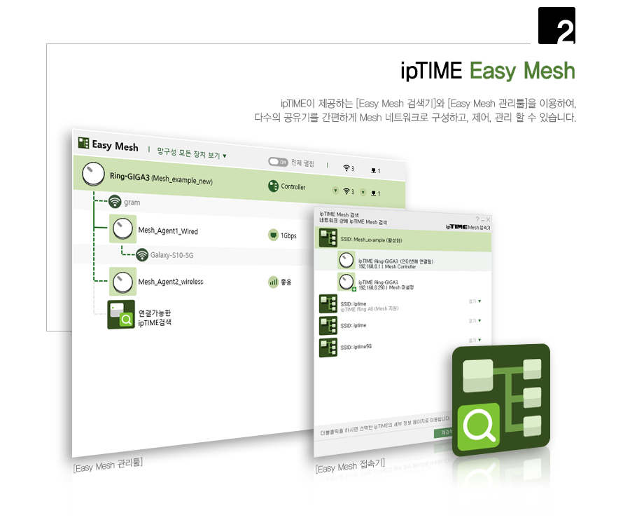 ipTIME Ring-GIGA3 AC1300 무선 확장기 포트 구성 설명