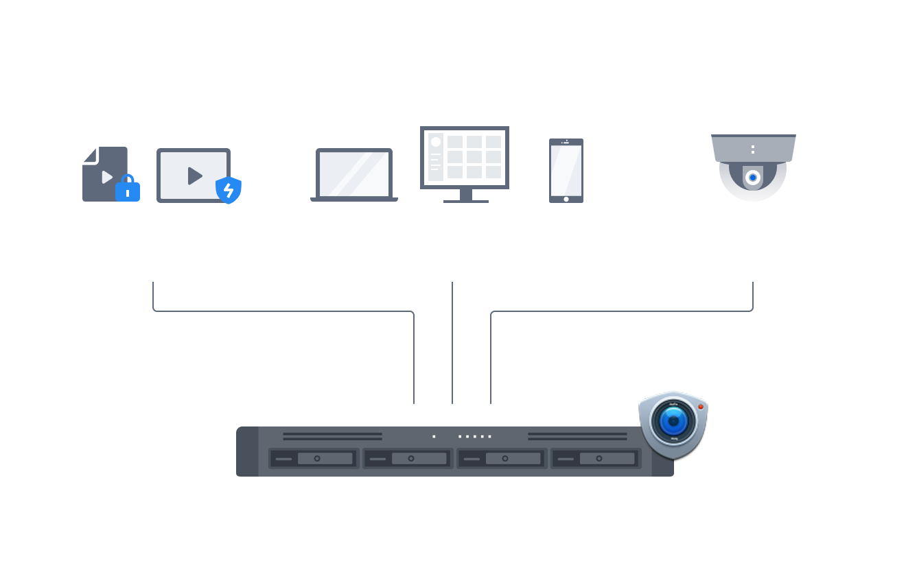 Synology Surveillance Station 감시 시스템 일러스트
