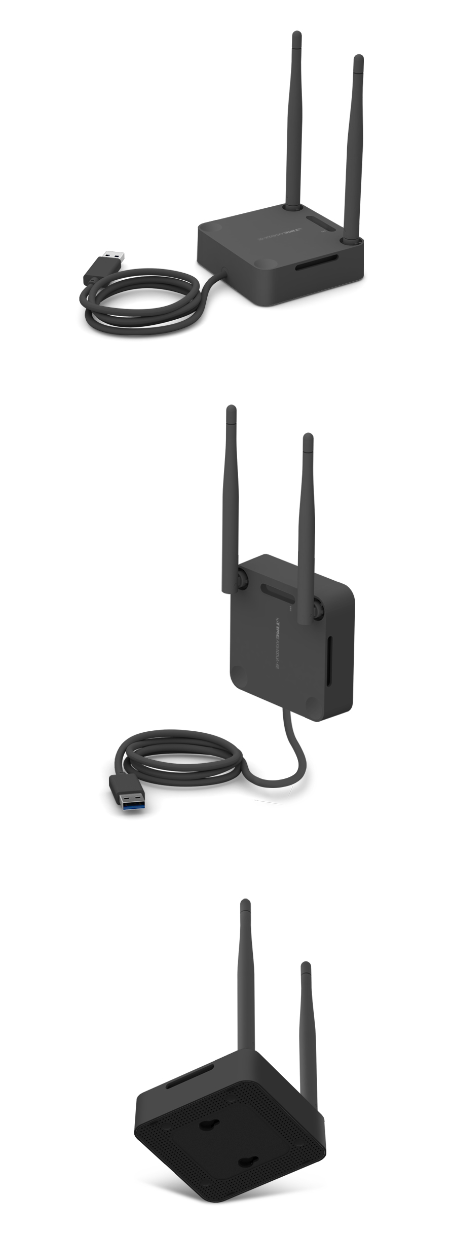 AX5400UA-6E Wi-Fi 6E 지원 USB 무선 랜카드 후면 포트 디테일 이미지