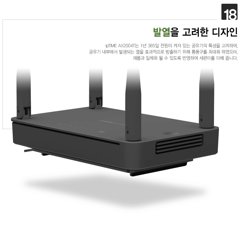 AX2004T Wi-Fi 6 공유기 다중 사용자 환경 최적화 설명 GIF