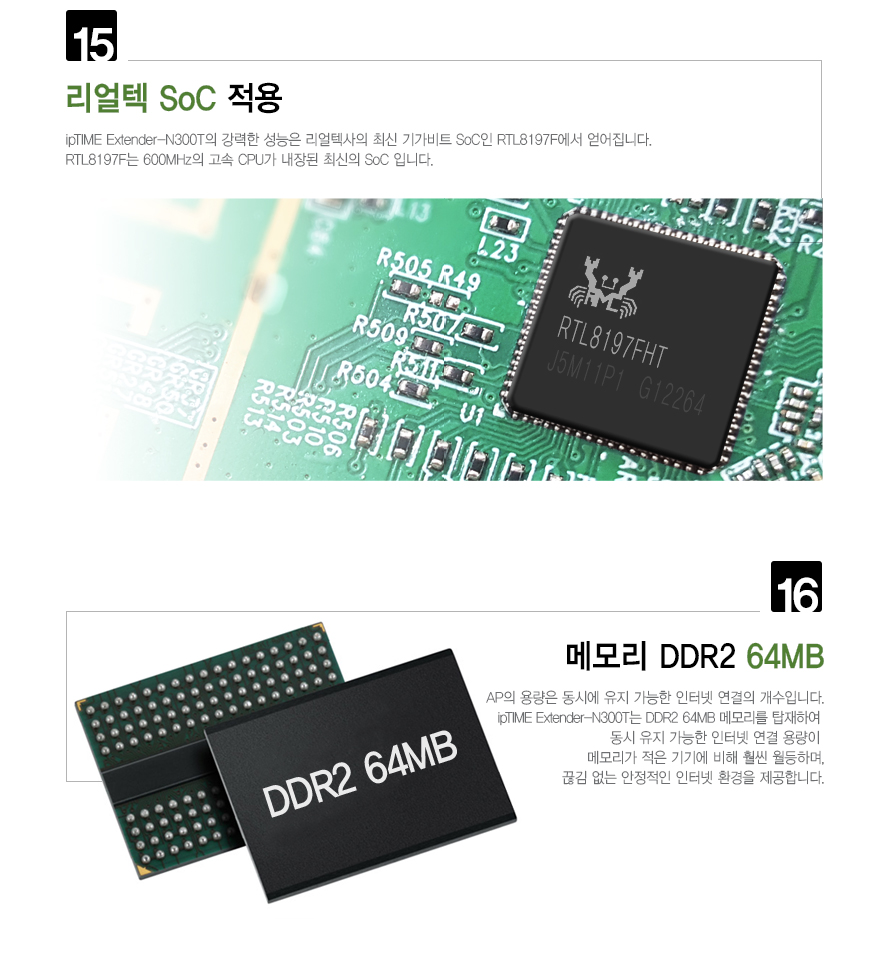 Extender-N300T 무선 확장기 후면 포트 구성 이미지