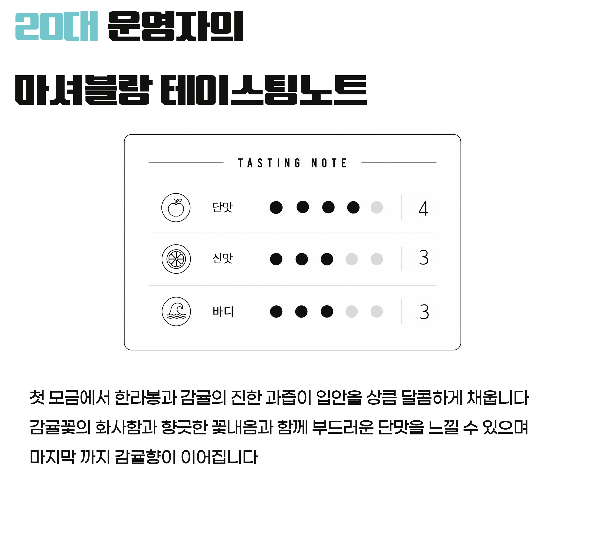 시트러스 마셔블랑 스프링 9도 750ml 제주도 감귤 한라봉 와인