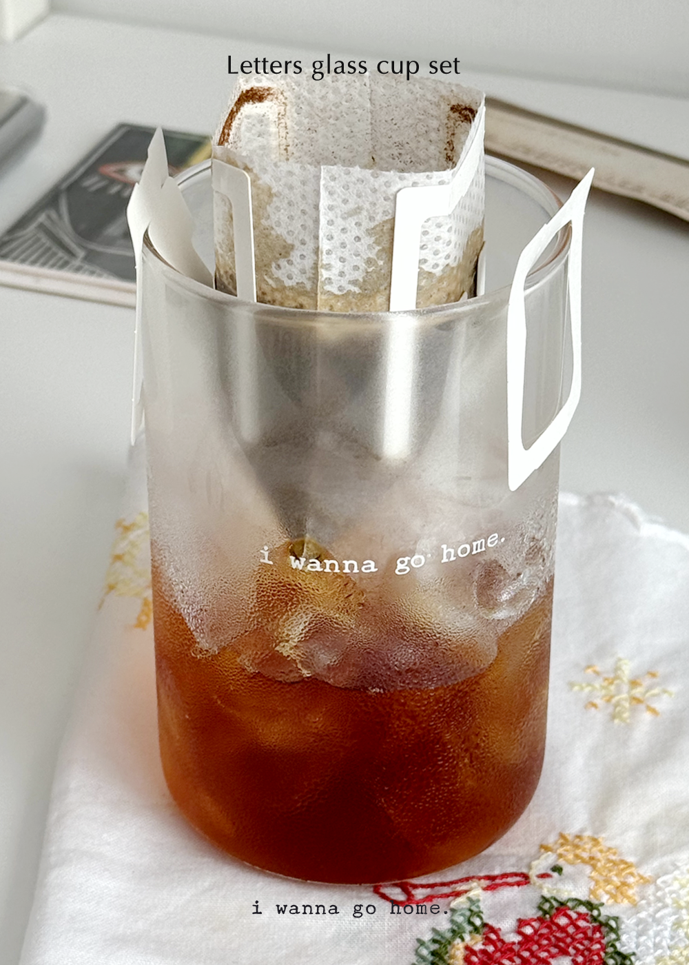 [2026 ver.] Letters glass cup set