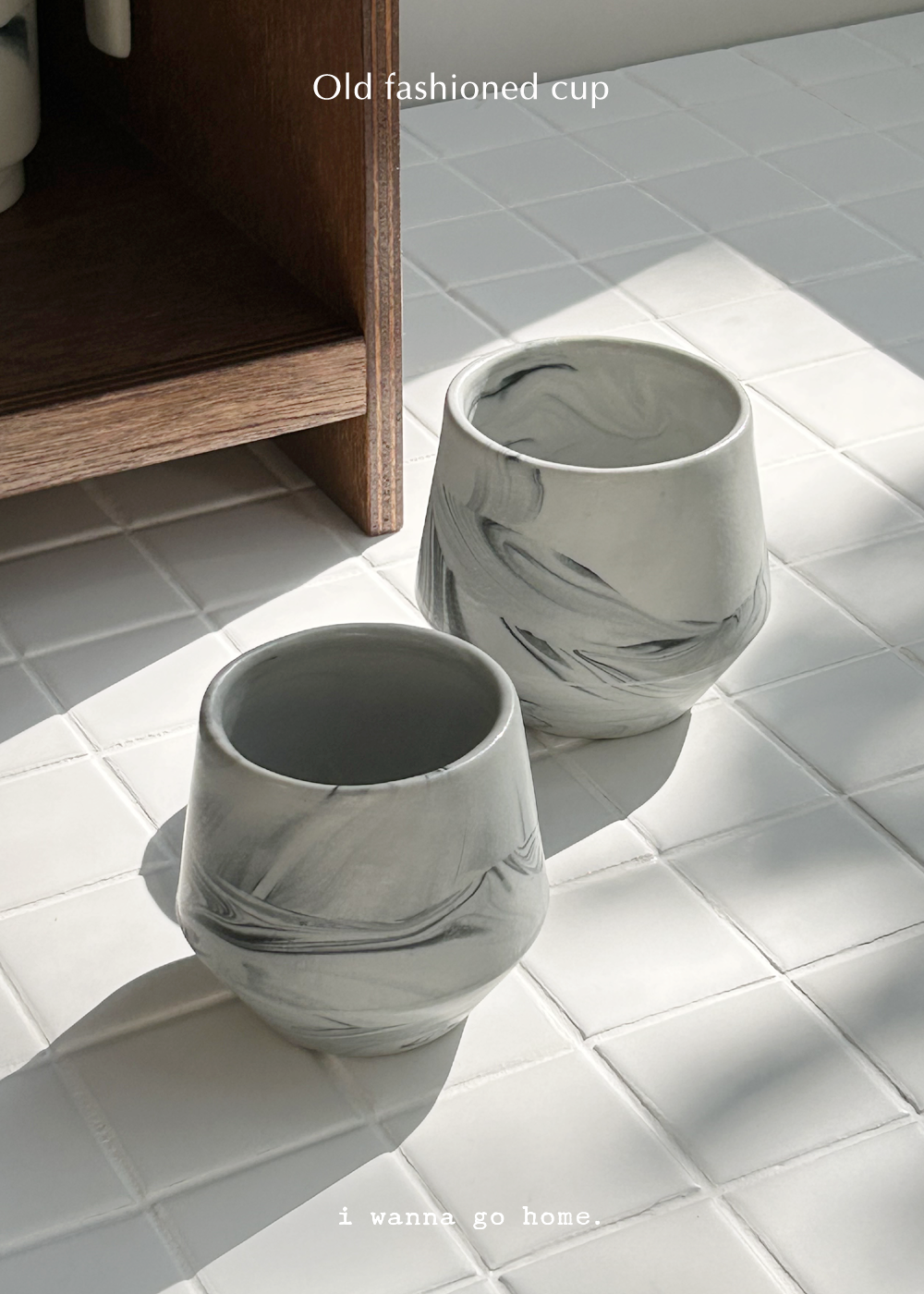 Old fashioned cup (Marble black)