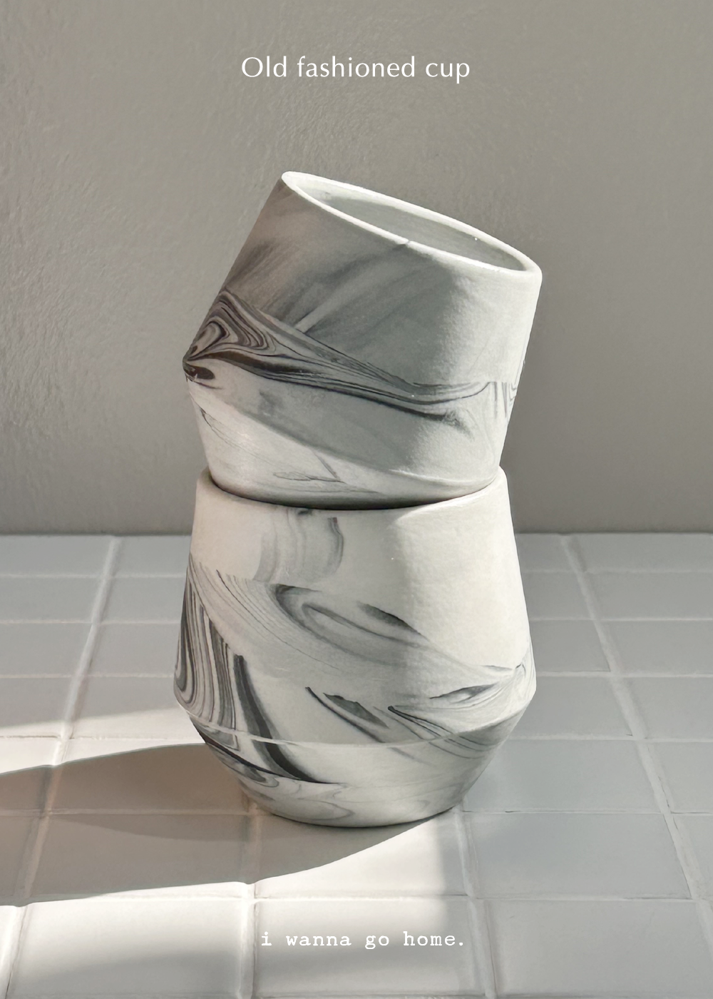 Old fashioned cup (Marble black)