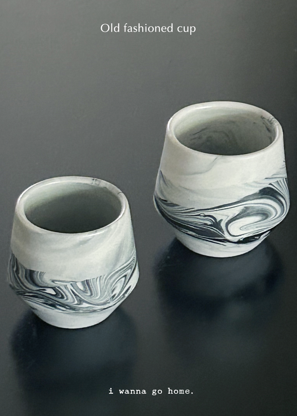 Old fashioned cup (Marble black)