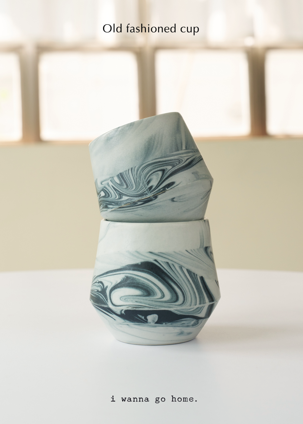 Old fashioned cup (Marble black)