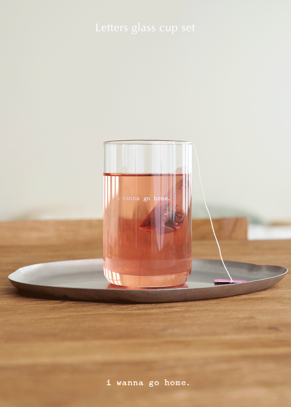 [2026 ver.] Letters glass cup + Color lid (3 sizes)