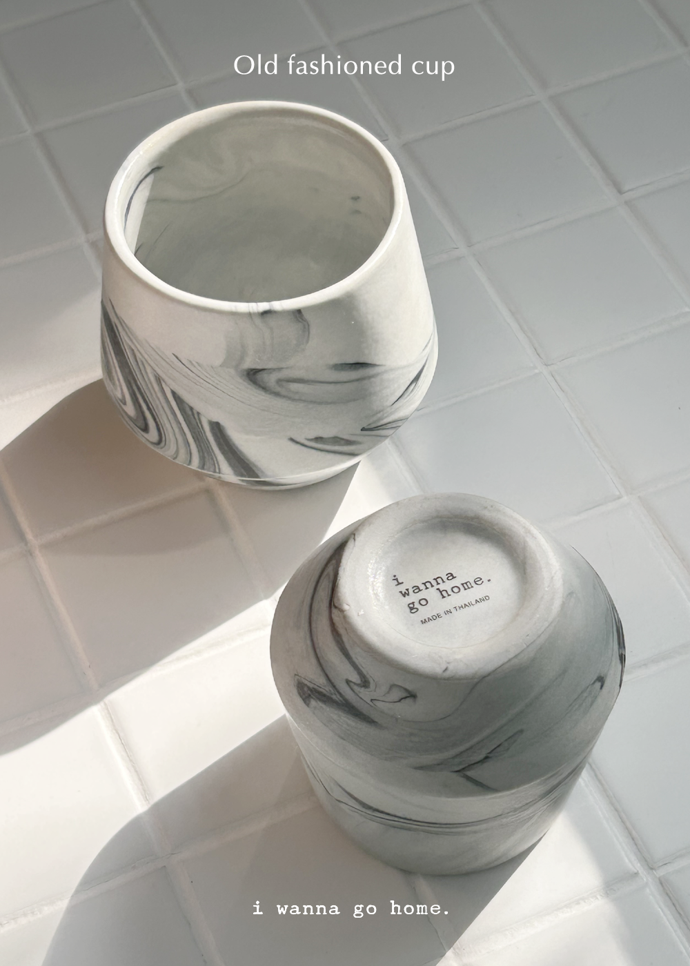 Old fashioned cup (Marble black)