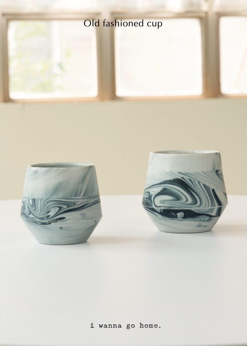 Old fashioned cup (Marble black)