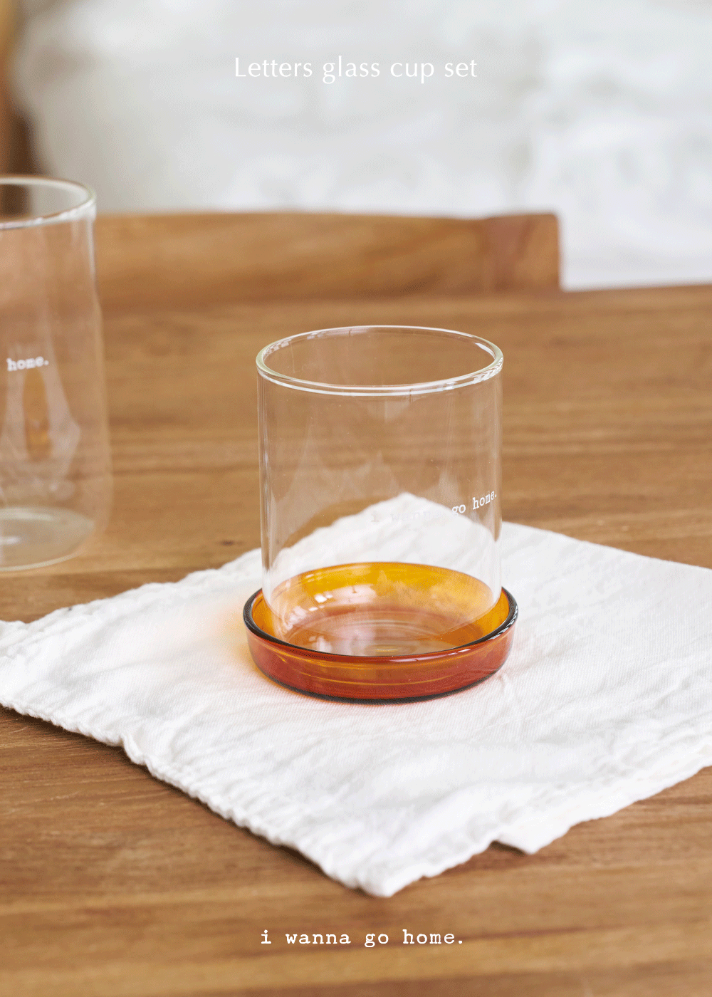 [2026 ver.] Letters glass cup + Color lid (3 sizes)