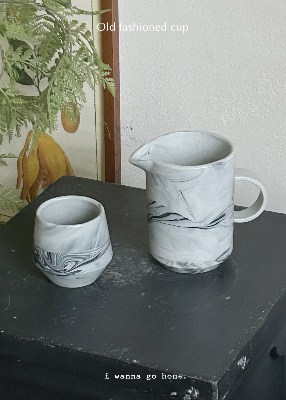 Old fashioned cup (Marble black)