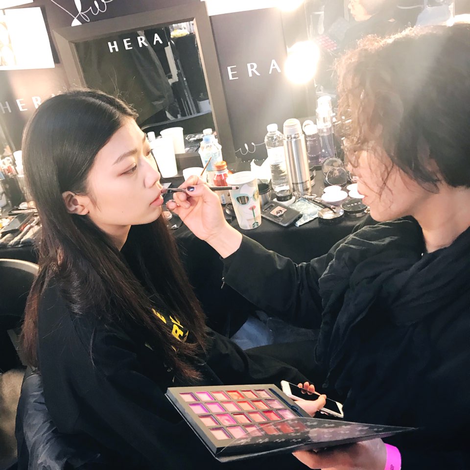 강사님 메이크업 실습 사진