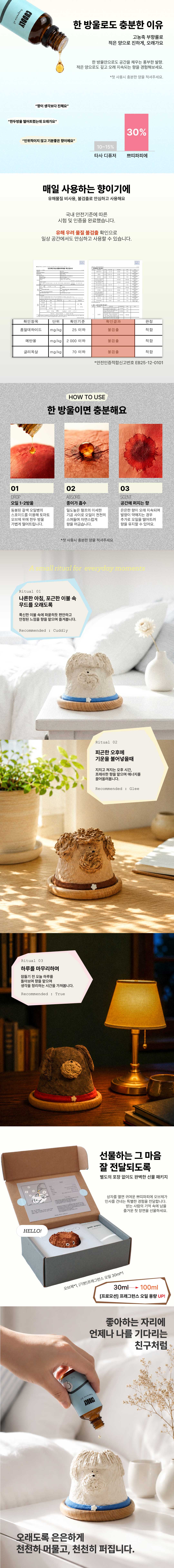 쁘띠파피에 오브제 디퓨저 선물세트(다크브라운)