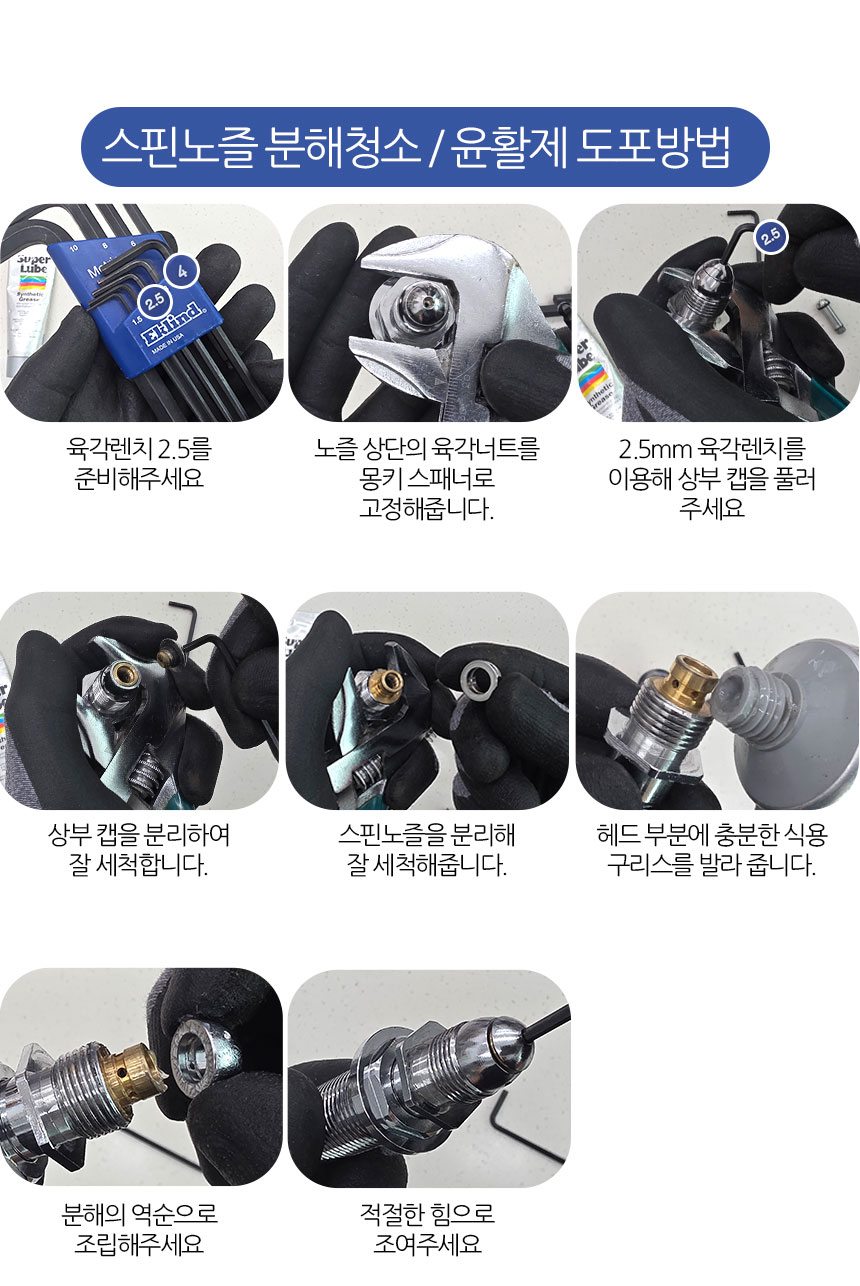 반킷 피쳐린서 헤드 스핀노즐 카페 매립형 컵워셔 고압세척 회전형 노즐 디스크 세트 부품