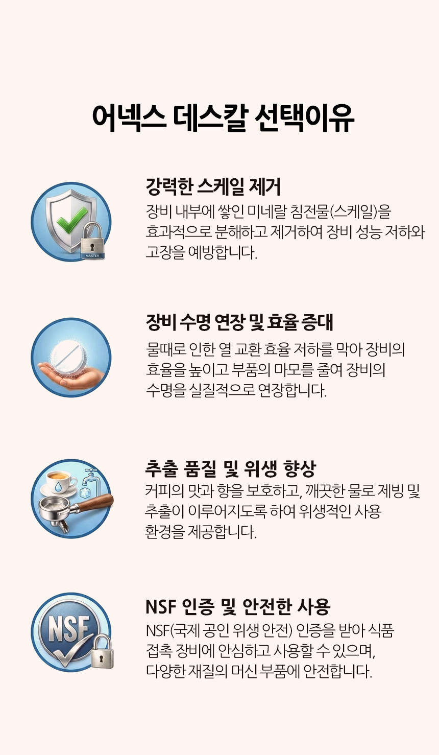 어넥스 데즈칼 디스케일링 세제 업소용 가정용 브레빌 필립스 커피머신 석회제거제 디스케일링