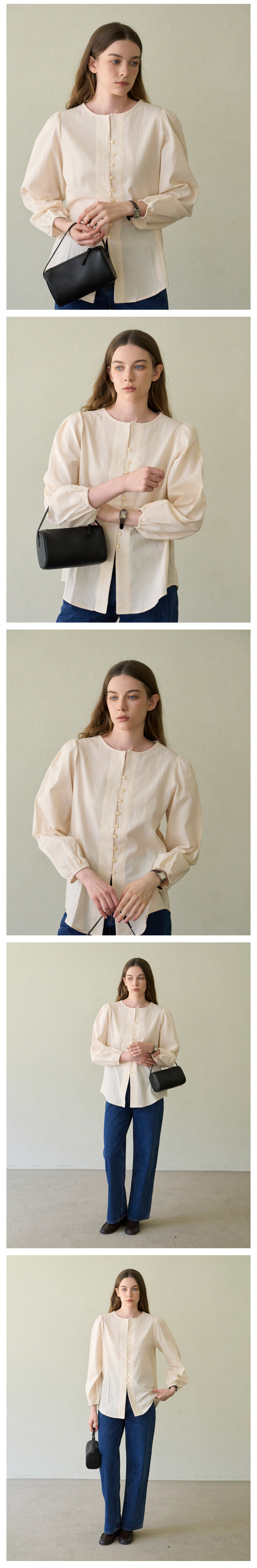 Lace Puff Blouse_3Color