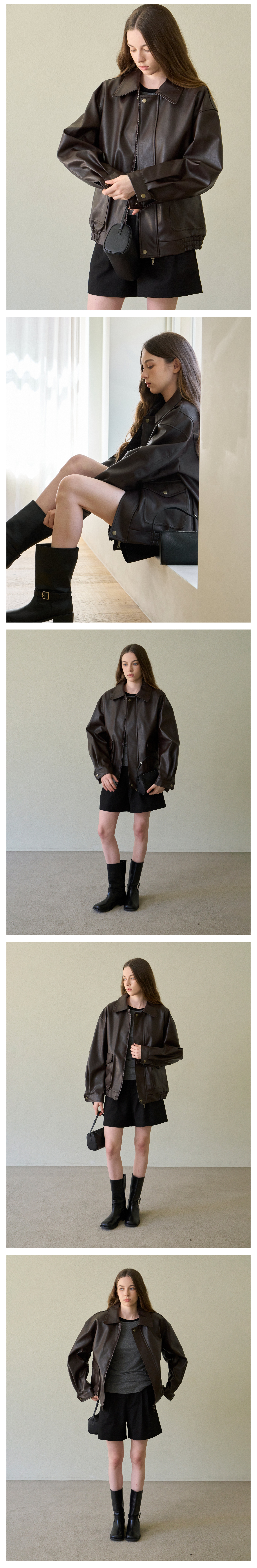 Leather Blouson Jacket_2Color