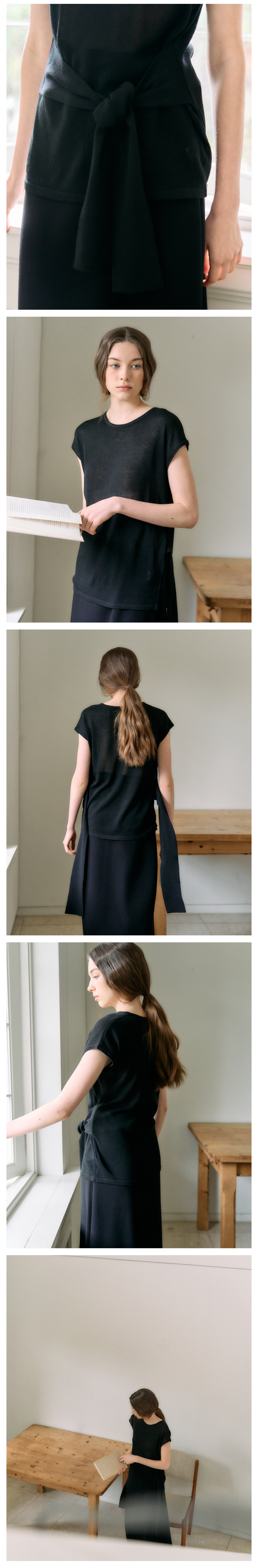 Neris Wrap Knit Half Ts_3Color