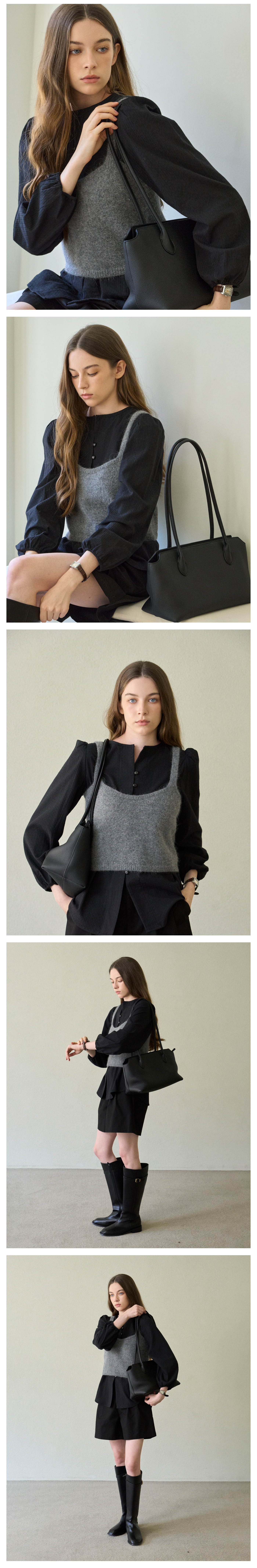 Lace Puff Blouse_3Color