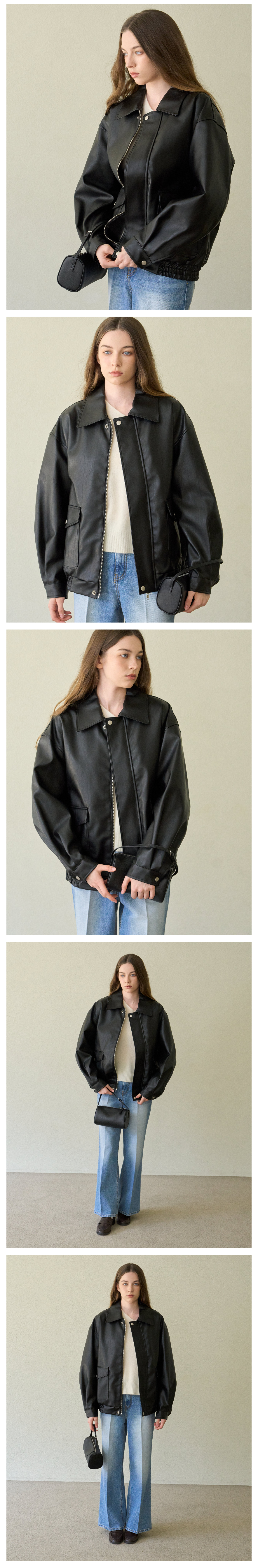 Leather Blouson Jacket_2Color