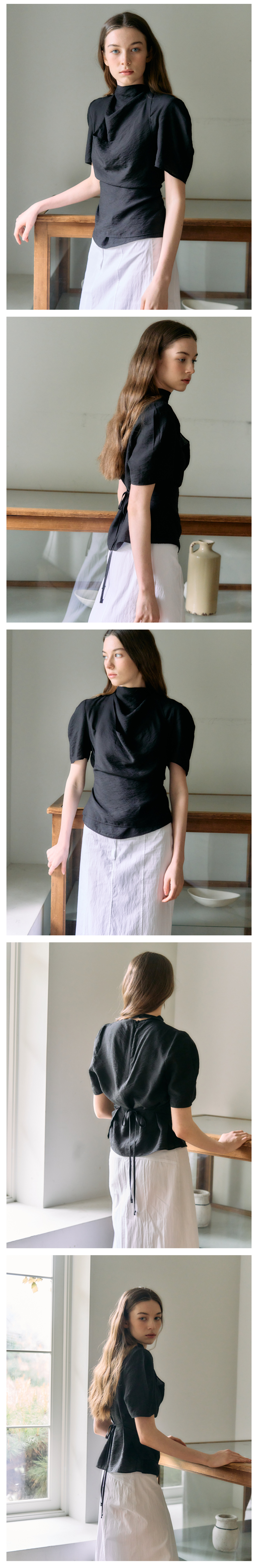 Roraine Mock Neck Blouse_2Color