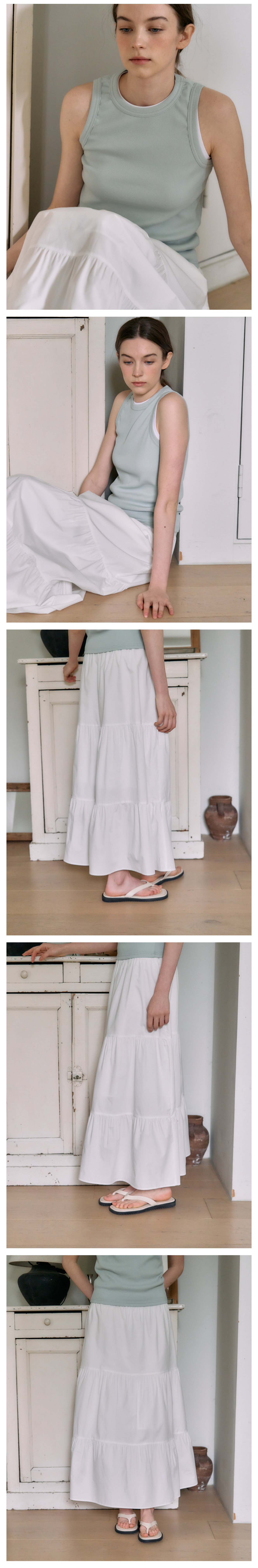 Lunee Shirring Panel Skirt_2Color