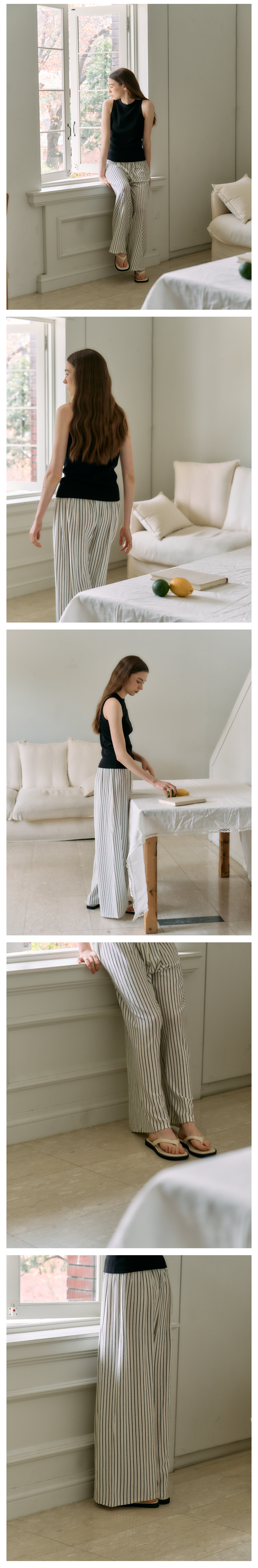 Elinea Knit Stripe Pants_2Color