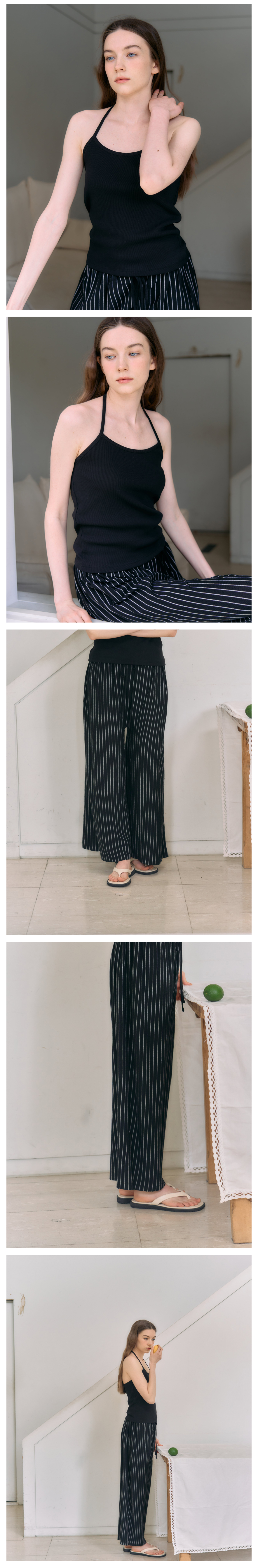 Elinea Knit Stripe Pants_2Color