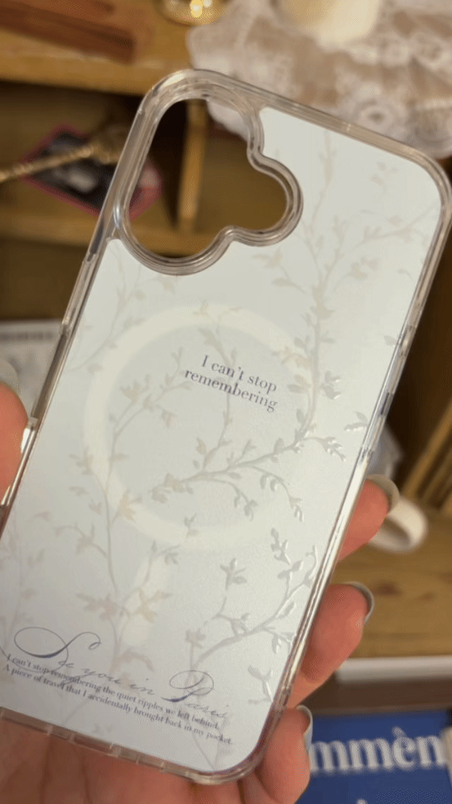 White Remembering Magsafe case