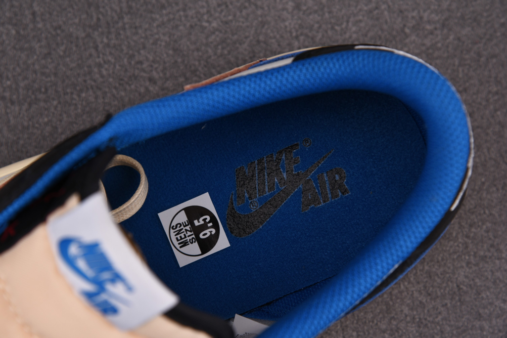 트래비스 스캇 X 프라그먼트 X 에어 조던 1 로우 밀리터리 블루