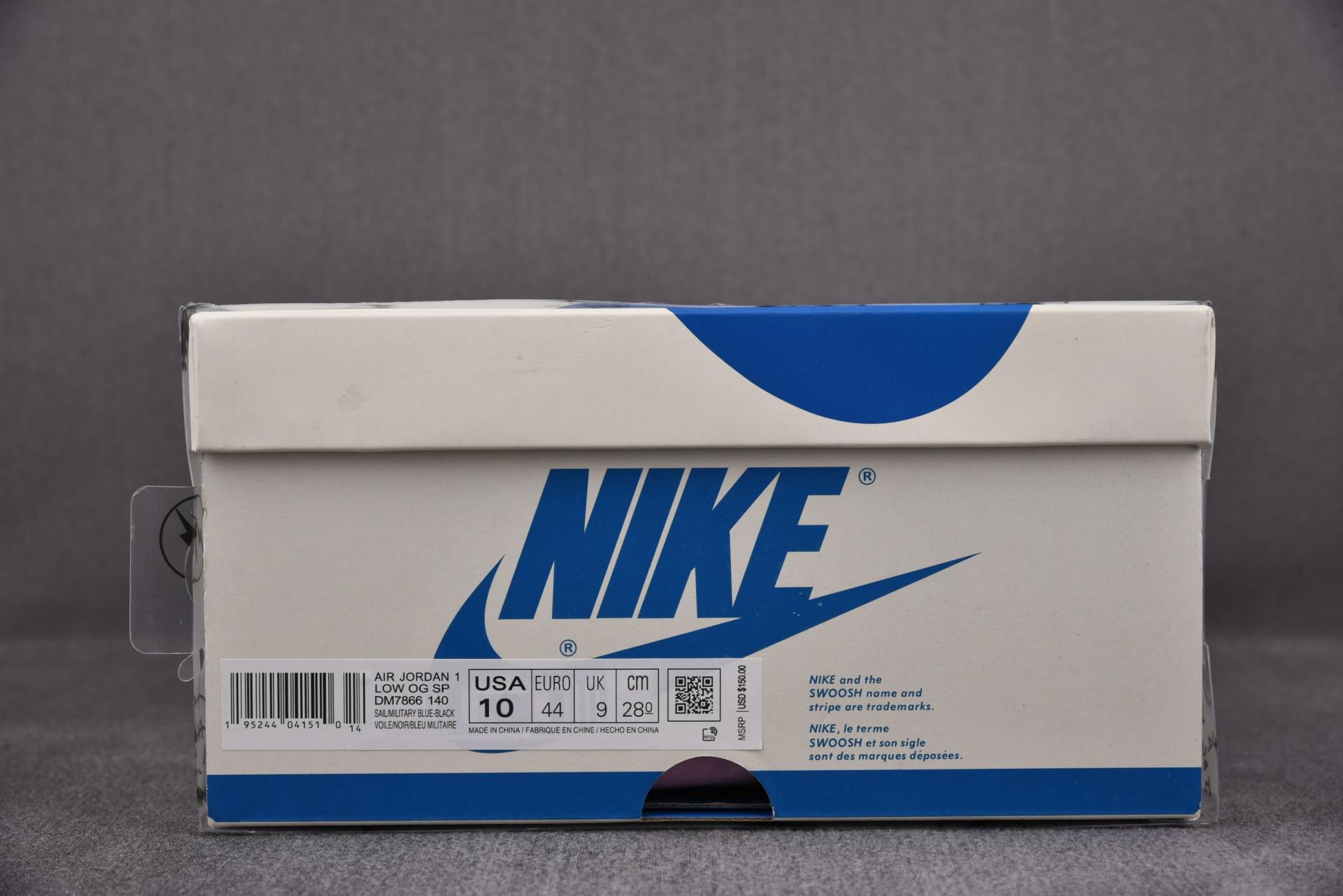 트래비스 스캇 X 프라그먼트 X 에어 조던 1 로우 밀리터리 블루