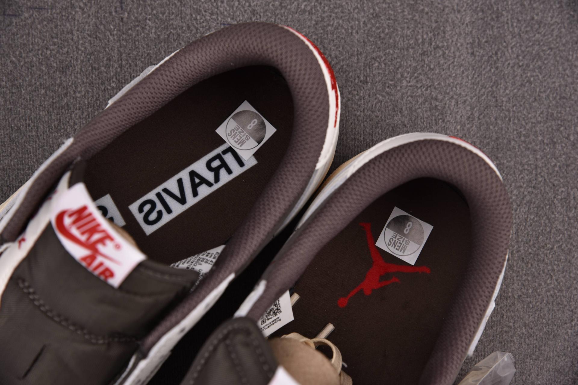 PKnew2023] 트래비스 스캇 x 에어 조던 1 로우 세일 앤 리저락 (DM7866-162),ljr 조던,ljr 에어조던1,리버스모카,ljr조던,ljr스캇,pk스캇,pk조던,og스캇,og조던