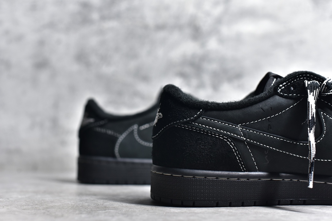 PK 조던 레플리카 트래비스 스캇 x 에어 조던 1 로우 OG 블랙 팬텀 레플리카