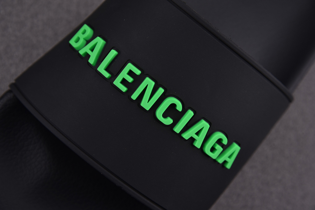 [I8] 발렌시아가 풀 슬라이드 샌들 블랙 그린 (565826W1S811030),발렌시아가 슬리퍼 정품급,발렌시아가 슬리퍼 레플,발렌 슬리퍼 레플,발렌시아가 슬리퍼 미러급