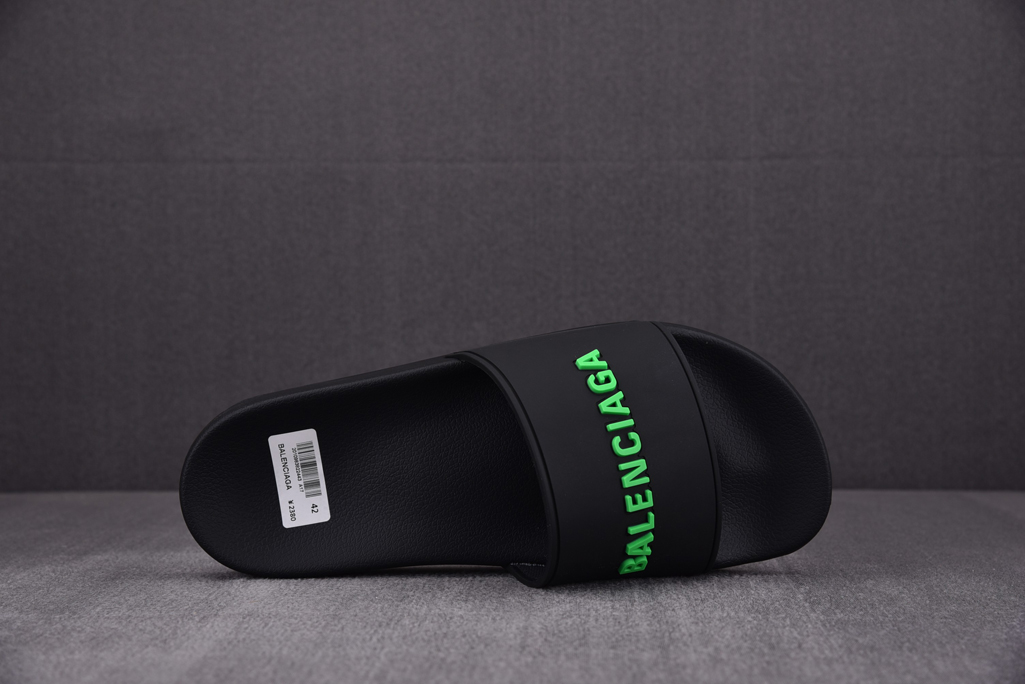 [I8] 발렌시아가 풀 슬라이드 샌들 블랙 그린 (565826W1S811030),발렌시아가 슬리퍼 정품급,발렌시아가 슬리퍼 레플,발렌 슬리퍼 레플,발렌시아가 슬리퍼 미러급