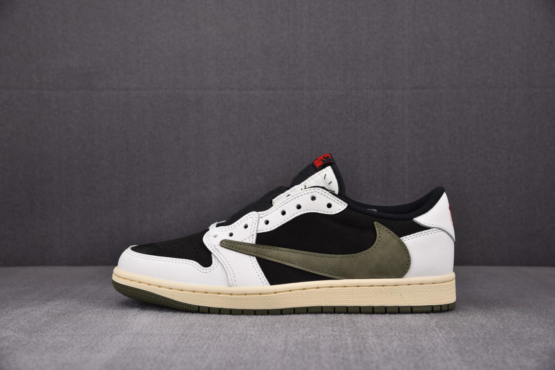 [LJR] 2023 NEW 트래비스 스캇 x 에어 조던 1 로우 OG 올리브 (DZ4137-106) 스캇 레플리카